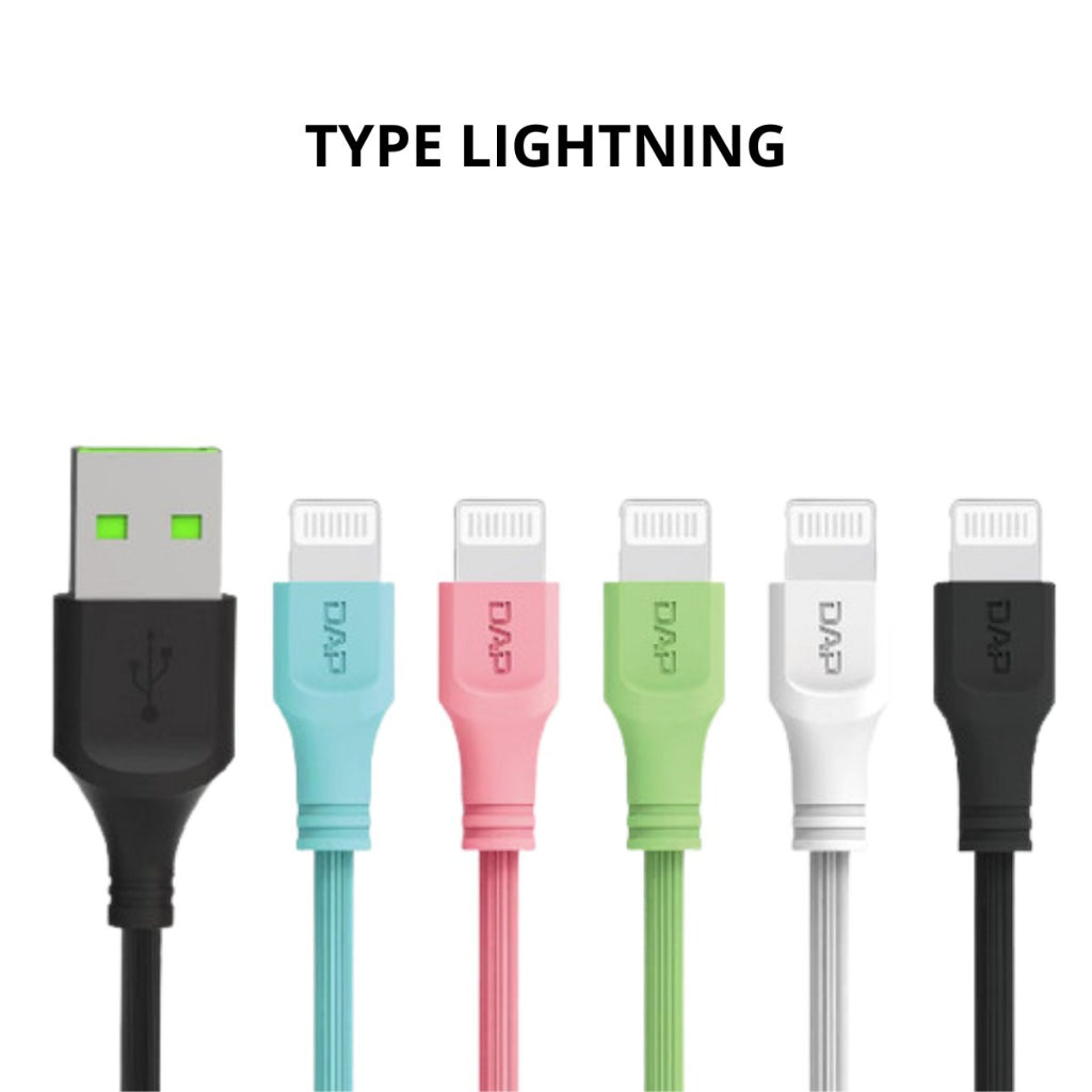 [MA] Kabel Data DAP D-B01M Micro USB 100Cm - Cable Charger Casan Fast Charging 2.1A Cable Transmission 1M High Speed Bentuk Bulat 1 Meter Transfer 480 mbps warna Macaron Pastel Hijau Biru Ungu Pink Putih Hitam