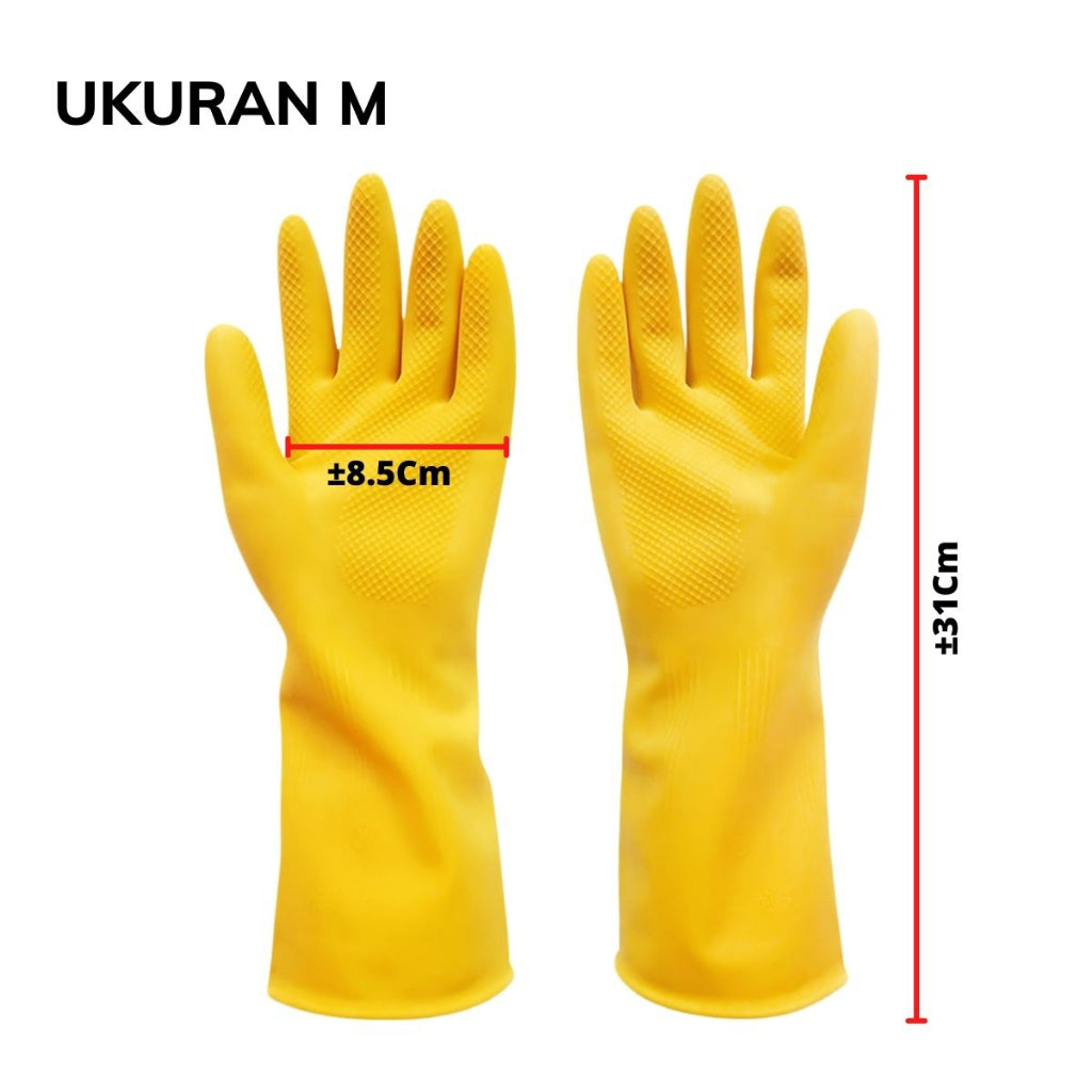 Sarung Tangan Karet Latex Cuci Piring / Sarung Tangan Kebun Taman Anti Slip / Household Rubber Gloves Serbaguna