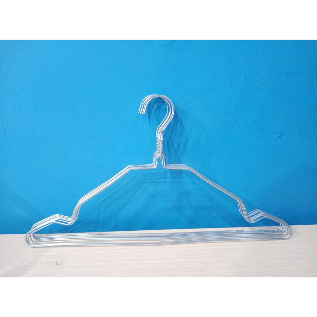 Hanger Baju Stainless Steel (Isi 10pcs) Gantungan Jemuran Pakaian Baju Syal Hijab Bahan Kawat Untuk Baju Anak dan Dewasa Serbaguna Gagang Jemur Gantung Cucian TERMURAH