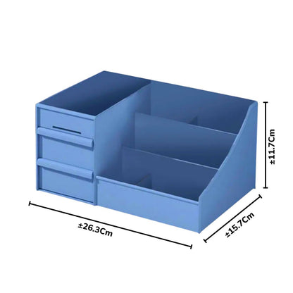 Rak Kosmetik 2 Laci Multifungsi / Kotak Tempat Penyimpanan Peralatan Make Up Aksesoris Perhiasan / Storage Box Drawer Makeup Brush Skincare / Rak Organizer Peralatan Alat Tulis Kantor Serbaguna