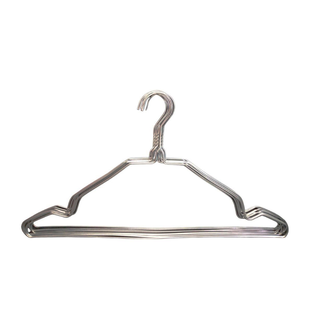 Hanger Baju Stainless Steel (Isi 10pcs) Gantungan Jemuran Pakaian Baju Syal Hijab Bahan Kawat Untuk Baju Anak dan Dewasa Serbaguna Gagang Jemur Gantung Cucian TERMURAH