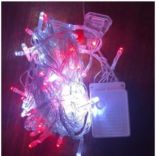 Lampu Hias Tumblr Merah Putih 8M / LED Dekorasi Kemerdekaan RI Pesta Pernikahan Kamar Tidur Ruangan / Lights Pohon Natal Kelap-Kelip Tree Lamp Rumah Toko Cafe Barang Display Etalase Acara Pesta Party Huruf Angka 17 Agustus Merdeka Dekor