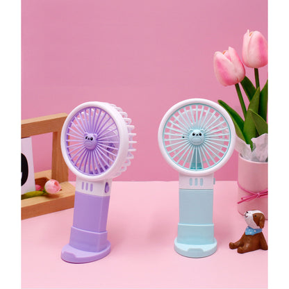 Kipas Angin Genggam Tangan Karakter / Handy Mini Fan Portable Baterai AA Kipas Elektrik Viral Untuk Outdoor Travelling Konser Piknik Jalan Luar Ruangan