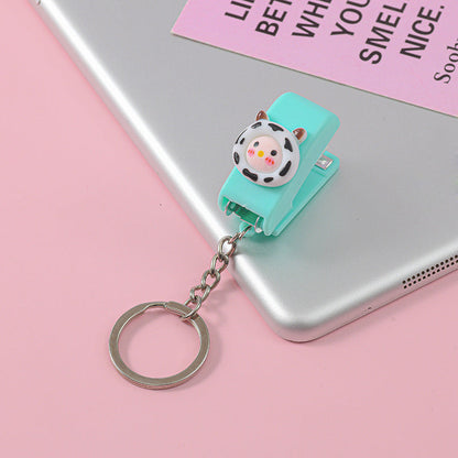 Stapler Mini Karakter - Gantungan Kunci - Hiasan Gantung Tas Steples Cekrekan Penjilid Buku Bungkus Makanan / Staples Keychain Mini Character Alat Perlengkapan Alat Tulis Sekolah Kantor Motif Unik Lucu Untuk Souvenir Pernikahan