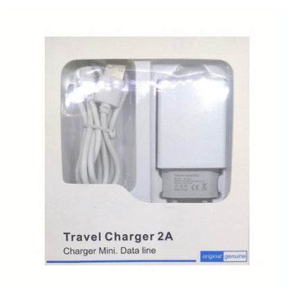 Travel Charger Micro USB Brand A82 2A untuk Android Oppo Vivo Xiaomi Realme Wall Charging Adapter Transfer Data Adaptor Casan Handphone Fast Charging 2.0A Kabel Bulat Cable Putih