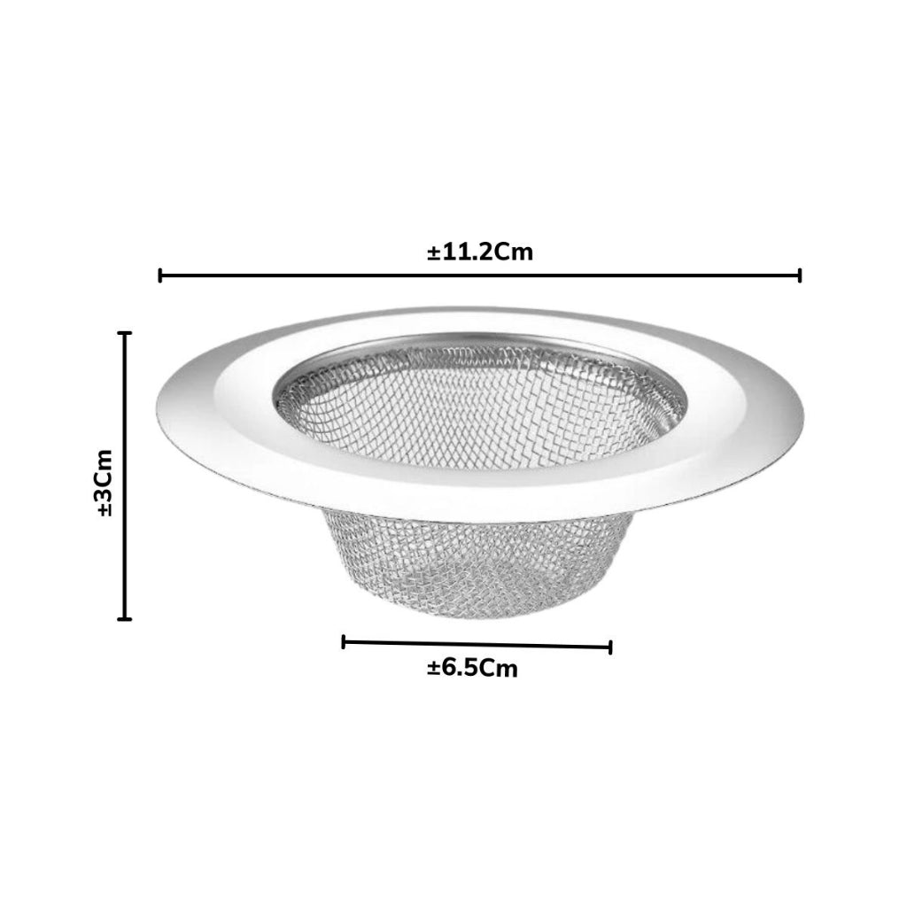 Saringan Afur Wastafel Stainless / Alat Penyaring Kotoran Sink Anti Mampet / Drain Strainer Wadah Penampungan Pembuangan Sampah Sisa Makanan Bak Cuci Piring