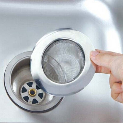 Saringan Afur Wastafel Stainless / Alat Penyaring Kotoran Sink Anti Mampet / Drain Strainer Wadah Penampungan Pembuangan Sampah Sisa Makanan Bak Cuci Piring