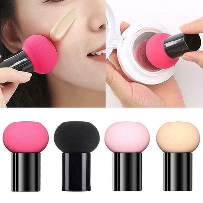 Spons Makeup Jamur Spon Bulat Beauty Blender Alat Bantu Untuk Meratakan Riasan Wajah Sponge Cushion Foundation Bedak Mushroom Make Up Tools Gagang Lembut Kuas Blend Multiwarna