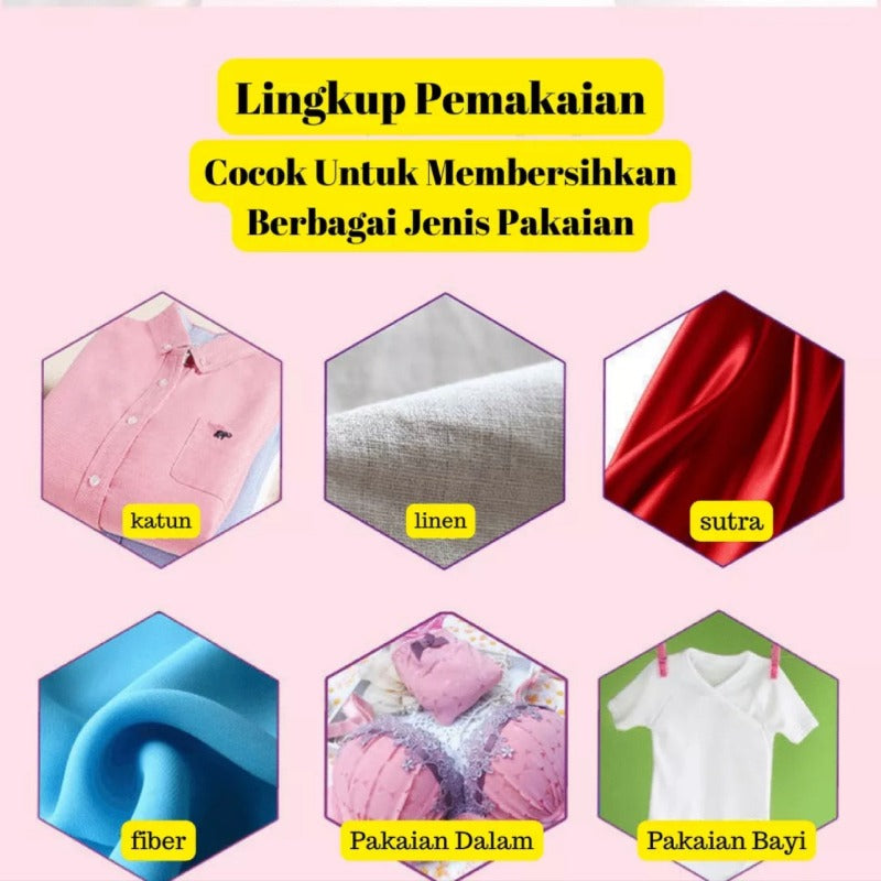 Sabun Detergent Bubuk Pembersih Pakaian 200gr / Powder Pemutih Dan Penghilang Noda Lembut Wangi Segar Anti Bau Apek Bath Fizzer Deterjen Cuci Baju Celana 200 Gram