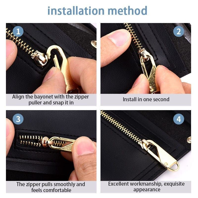 Pengait Resleting Universal / Kait Cantelan Penarik Sleting Untuk Celana Tas Koper Pakaian Mantel / Zipper Puller Holder / Alat Tarik Retsleting Lepas Pasang Multifungsi