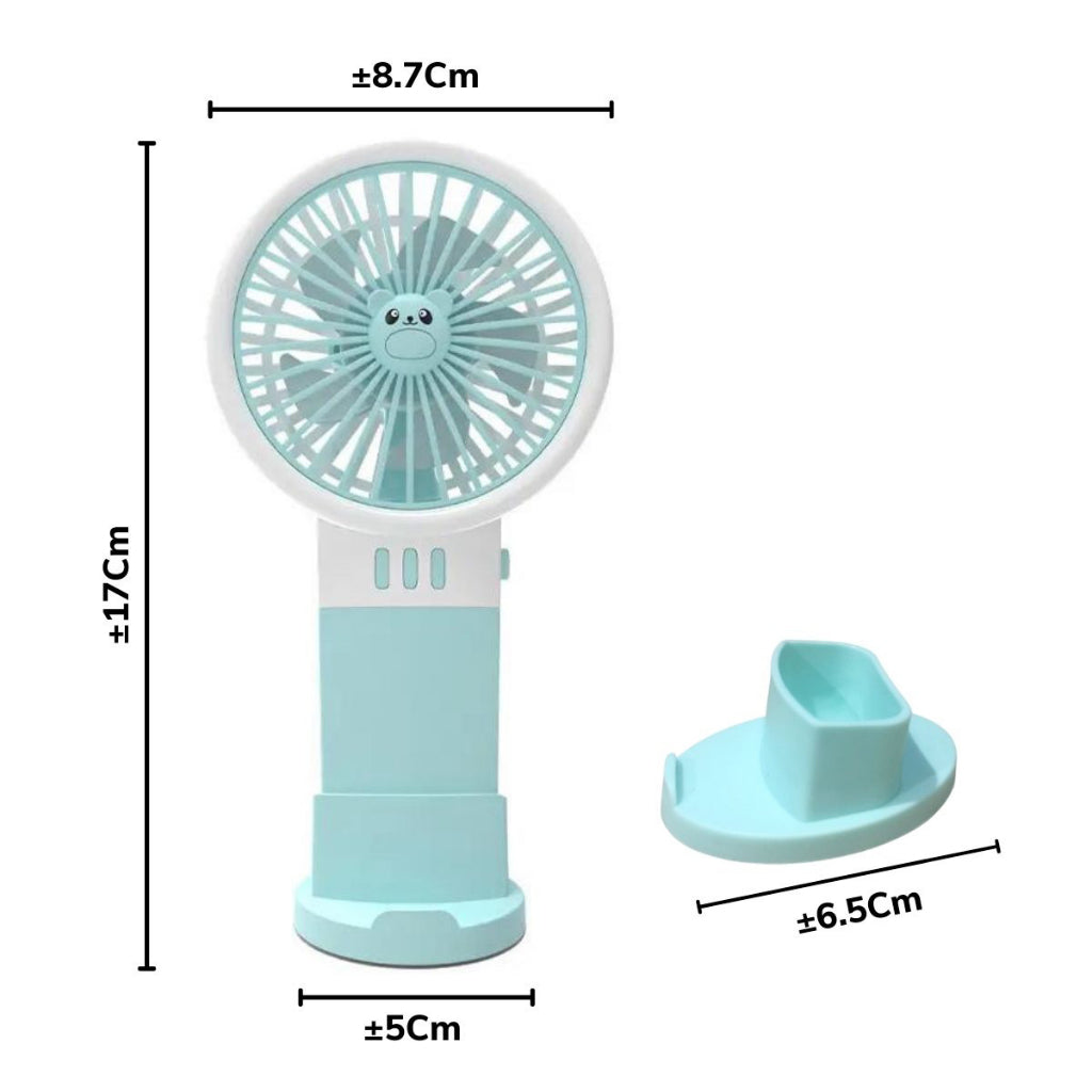 Kipas Angin Genggam Tangan Karakter / Handy Mini Fan Portable Baterai AA Kipas Elektrik Viral Untuk Outdoor Travelling Konser Piknik Jalan Luar Ruangan