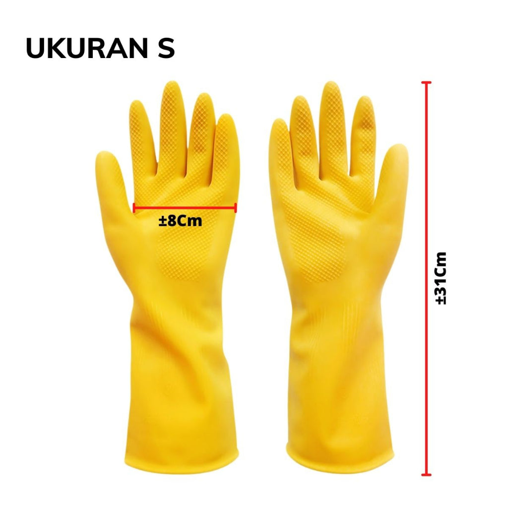 Sarung Tangan Karet Latex Cuci Piring / Sarung Tangan Kebun Taman Anti Slip / Household Rubber Gloves Serbaguna