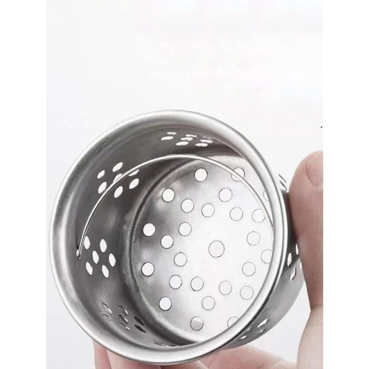 Saringan Afur Wastafel Stainless / Alat Penyaring Kotoran Sink Anti Mampet / Drain Strainer Wadah Penampungan Pembuangan Sampah Sisa Makanan Bak Cuci Piring