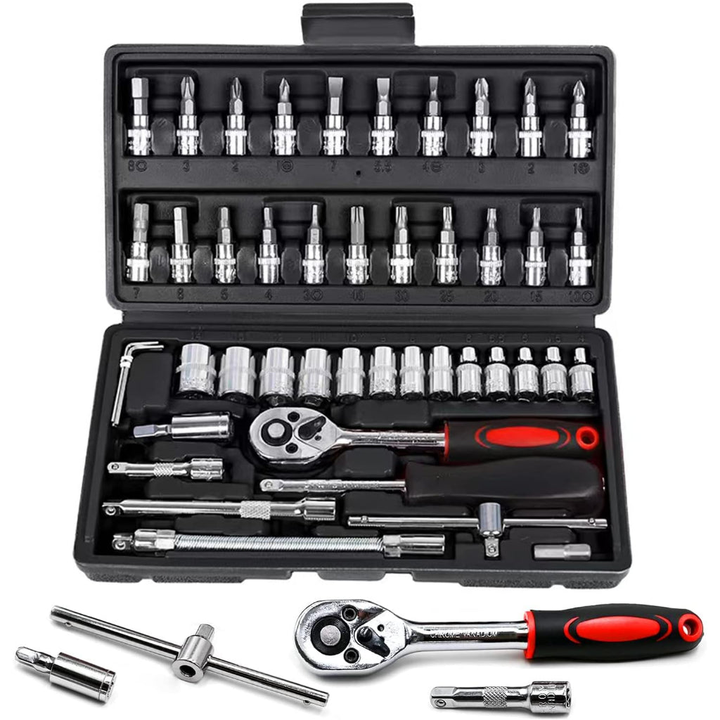 Kunci Socket 46IN1 Household & Car Auto Wrench Set