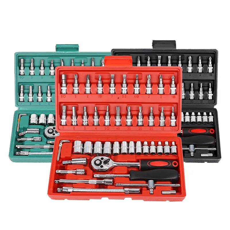 Kunci Socket 46IN1 Household & Car Auto Wrench Set