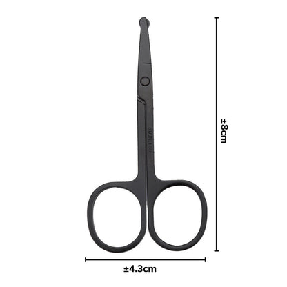 Gunting Cukur Kecil Bulu Hidung Alat Cukuran Bulu Mata Alis Kumis Jenggot Benang Ujung Tumpul / Nose Hair Scissors Stainless Steel Multifungsi Bulat tumpul Tajam Stainless Steel Anti Karat