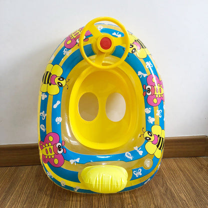 Pelampung Renang Duduk Bayi Karakter Perahu Ada Setir / Baby Swim Trainer / Ban Berenang Stir Anak / Ring Safety Baby Boat Sea Alat Bantu Mengapung Balita Ada Klakson