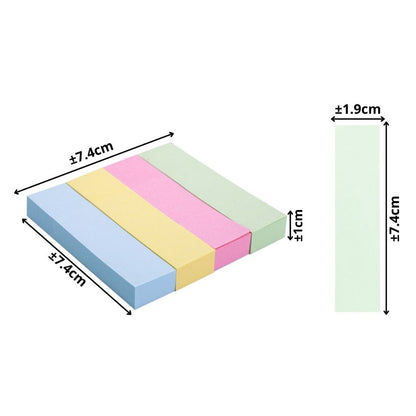 Sticky Note Index 76x76MM 100 Lembar / Kertas Catatan Kecil Untuk Pembatas Halaman Pengingat Tugas Sekolah Pekerjaan Job Reminder / Mini Notes Stick Paper / Memo Pesan Tempel Halaman Buku Meja Kerja Komputer Telepon Warna Macaron Pastel Soft Colour