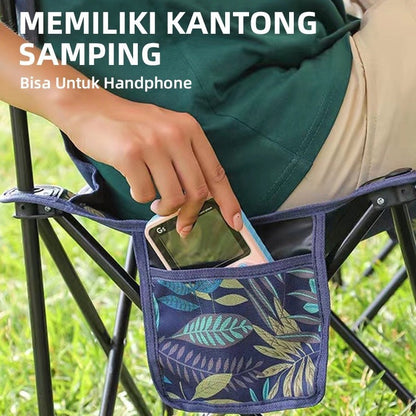 Kursi Lipat Portable Ukuran M & L Free Pouch / Bangku Camping Folding Chair Stool / Kursih Tunggu Santai Lipet Praktis Bahan Berkualitas / Tempat Duduk Travelling Outdoor Indoor Gunung Berkemah Mancing Pantai Taman Multifungsi Kokoh Awet Anti Slip