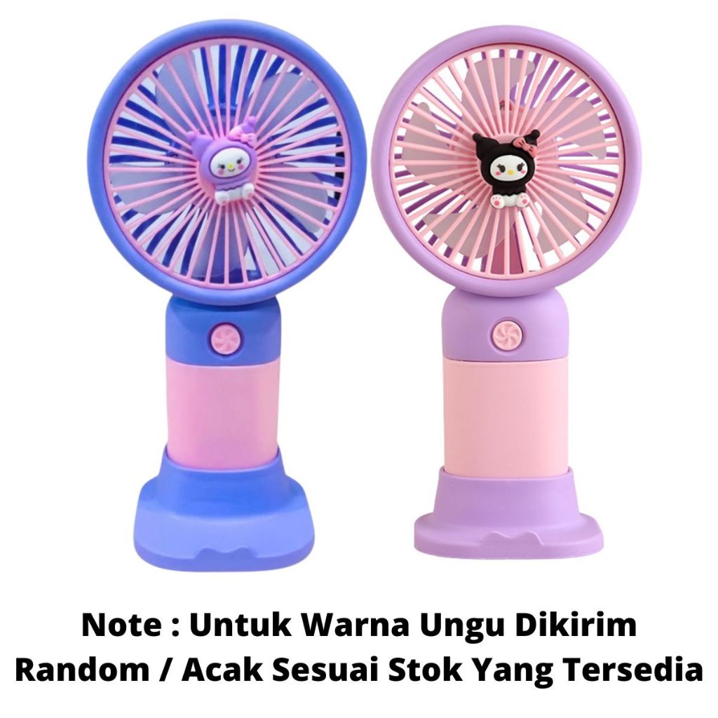 Kipas Angin Genggam Tangan Motif Karakter Lucu + Holder Penyangga HP / Handy Fan SX-117 Mini USB Cooling Fan Portable / Pendingin Rechargeable Elektrik Travel Size Travelling Outdoor Konser Piknik Pantai CFD Jogging Jalan Luar Ruangan Make Up Multifungsi