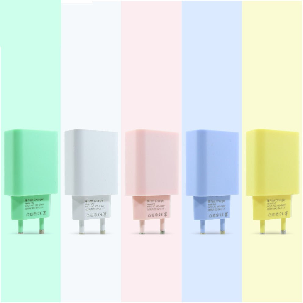 Adaptor Charger Macaron 3.1A Fast Charging - Kepala Batok Casan Kabel Charge Warna Pastel Soft Makaron Travel Adapter Colokan Hp Tablet Ipad Mofan Acc Accessories Mofana Mofanaccessories Accesories Termurah Grosir Dropship