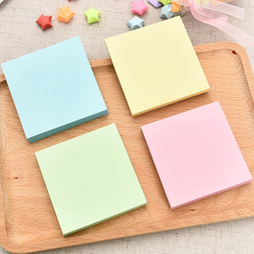 Sticky Notes Polos 76x76MM 100lembar Kertas Catatan Kecil Mini Note Stick Paper Pembatas Halaman Pengingat Tugas Pekerjaan Job Reminder Memo Pesan Tempel Komputer Meja Kerja Telepon Halaman Buku Warna Macaron Pastel Soft Colour