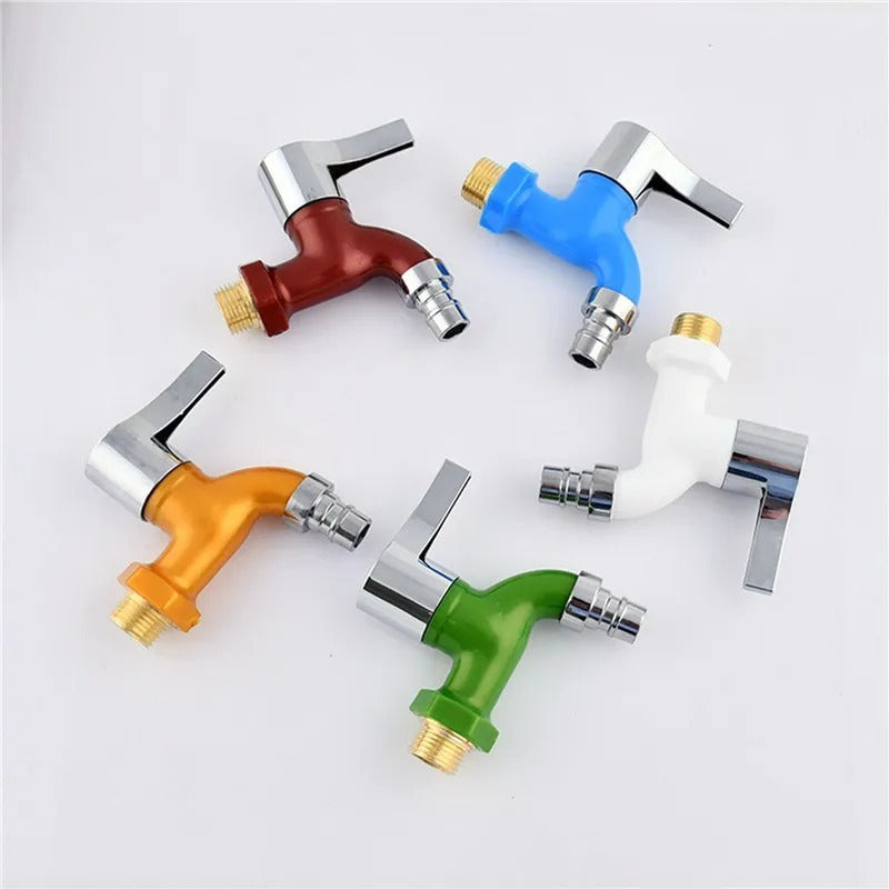 Kran Air Plastik Drat Kuningan 1/2 Inch Model Engkol Tap Water Faucet / Keran Tembok Untuk Kamar Mandi Mesin Cuci Wastafel Toilet Taman Multicolor Bahan Berkualitas Air PAM Sumur Tanah Pipa Dinding Mofan ACC Mofana Accessories Mofanaccessories Aksesoris