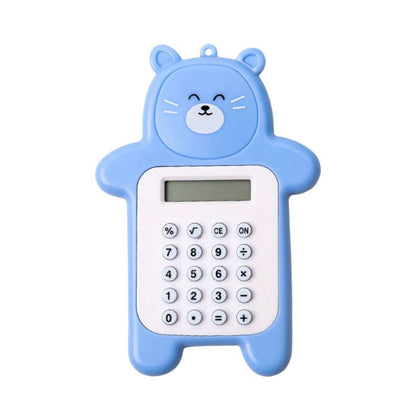 Calculator Mini Portable Motif Bear / Kalkulator 8 Digit Alat Hitung Pejumlahan Pengurangan Perkalian Pembagian Bentuk Gambar Beruang Lucu Tombol Karet Perlengkapan ATK Anak TK SD SMP Sekolah Kantor Kado Hadiah Ulang Tahun Souvenir Tambah Kurang Kali Bagi