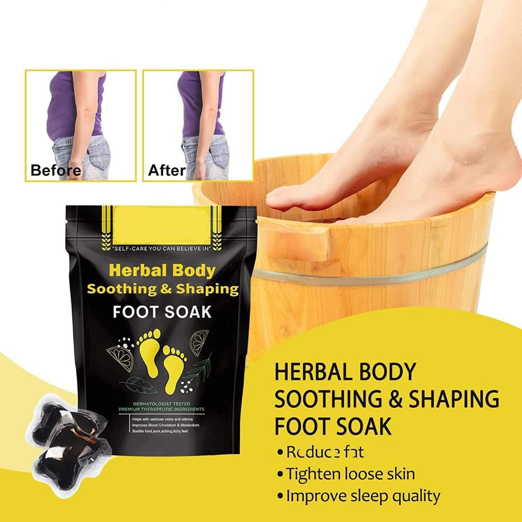 Herbal Body Soothing & Shaping Foot Soak Isi 8pcs / Detox Ramuan Terapi Pembakar Lemak Penyerap Racun Tubuh Pengencang Kulit Penghilang Stress Obat Refleksi Rendam Kaki Bahan Tumbuhan Alami Menurunkan Berat Badan Aliran Darah Meningkatkan Kualitas Tidur