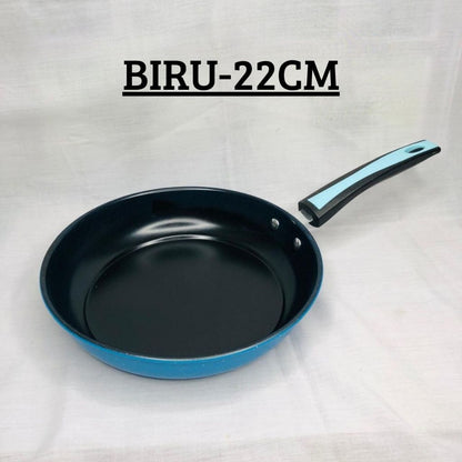 Teflon Serbaguna 18 CM Anti Lengket Frypan Ring - Alat Wajan Penggorengan Bentuk Bulat Gagang Panjang Untuk Goreng Tumis Rebus Non-stick / Panci Tempat Memasak Praktis Tahan Karat Food Grade / Peralatan Dapur Perlengkapan Rumah Tangga Multifungsi