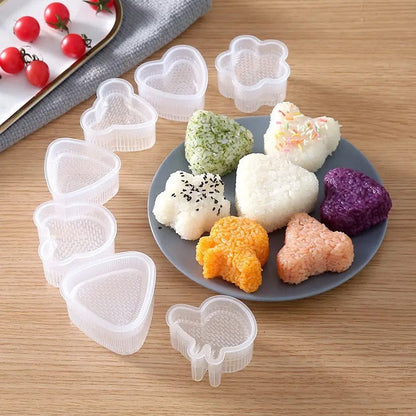 Cetakan Nasi Bento Karakter / Rice Mold Transparan BPA FREE Alat Bantu Pembentuk Onigiri Makanan Manual Press Tekan Ala Korea Jepang Sushi Maker Pencetak Anti Lengket