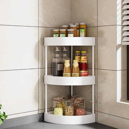 Rak Segitiga 4 Susun Dengan Roda 360° / Storage Rack Minimalis Trolly Jalan Wadah Makanan Snack Organizer Multifungsi / Tempat Penyimpanan Peralatan Dapur Kamar Mandi Ruang Tamu 4 Tingkat Berkualitas Termuarh