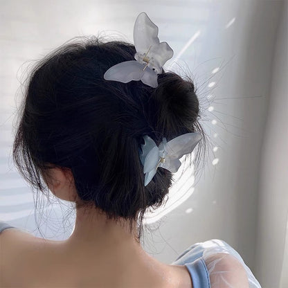 Jedai Rambut Bentuk Kupu-kupu / Butterfly Hair Clip Jepit Hiasan Kepala Anak Perempuan Ala Korea Warna Lucu / Aksesoris Fashion Import Jepitan Korean Style Bahan Tebal Anti Patah Styling Clip Acc Wanita Anak Dewasa Simple Elegan Jepital Mandi Model