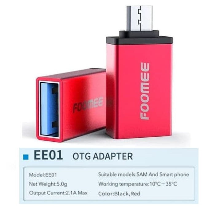 Foomee EE01 OTG Adapter Micro USB 2.0 Converter Micro Fast Transmission