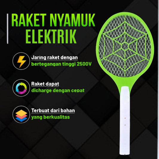 Raket Nyamuk Elektrik Rechargeable / Mosquito Trap Killer / Alat Pembunuh Pembasmi Hama Serangga Lalat Semut Laron Laba Daya Isi Ulang Praktis Super Ampuh Tegangan Tinggi Setrum Kejut Listrik Struman Setruman Sengatan Binatang Insect Terlaris Mofan Acc