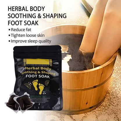 Herbal Body Soothing & Shaping Foot Soak Isi 8pcs / Detox Ramuan Terapi Pembakar Lemak Penyerap Racun Tubuh Pengencang Kulit Penghilang Stress Obat Refleksi Rendam Kaki Bahan Tumbuhan Alami Menurunkan Berat Badan Aliran Darah Meningkatkan Kualitas Tidur