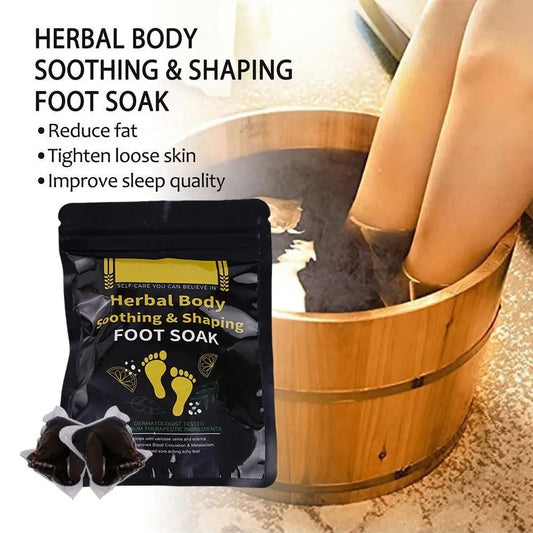 Herbal Body Soothing & Shaping Foot Soak Isi 8pcs / Detox Ramuan Terapi Pembakar Lemak Penyerap Racun Tubuh Pengencang Kulit Penghilang Stress Obat Refleksi Rendam Kaki Bahan Tumbuhan Alami Menurunkan Berat Badan Aliran Darah Meningkatkan Kualitas Tidur