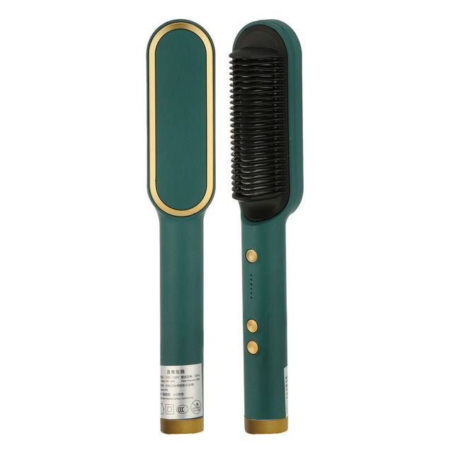 Sisir Catok Pelurus & Keriting Rambut 2in1 ION Tidak Merusak Rambut / Catokan Listrik Hair Brush Straightener Curler Comb Stylish Elektrik Travel Smoothing Rebonding Alat Peralatan Styling