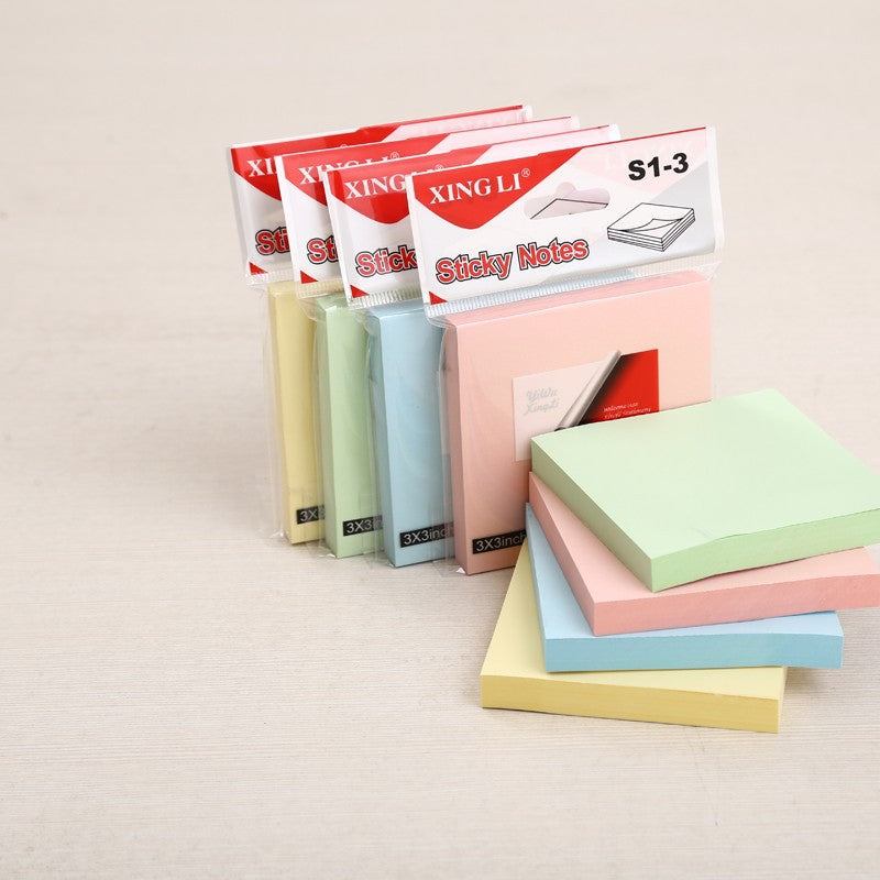 Sticky Notes Polos 76x76MM 100lembar Kertas Catatan Kecil Mini Note Stick Paper Pembatas Halaman Pengingat Tugas Pekerjaan Job Reminder Memo Pesan Tempel Komputer Meja Kerja Telepon Halaman Buku Warna Macaron Pastel Soft Colour