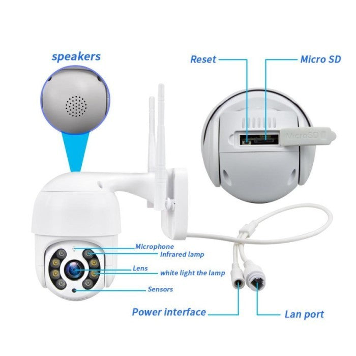 IP Camera CCTV Outdoor V380 Kamera CCTV Wireless 5MP Full HD 1080p WiFi Access PTZ Waterproof Mofan Accessories Mofana Mofanaccessories Acc