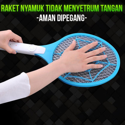 Raket Nyamuk Elektrik Rechargeable / Mosquito Trap Killer / Alat Pembunuh Pembasmi Hama Serangga Lalat Semut Laron Laba Daya Isi Ulang Praktis Super Ampuh Tegangan Tinggi Setrum Kejut Listrik Struman Setruman Sengatan Binatang Insect Terlaris Mofan Acc