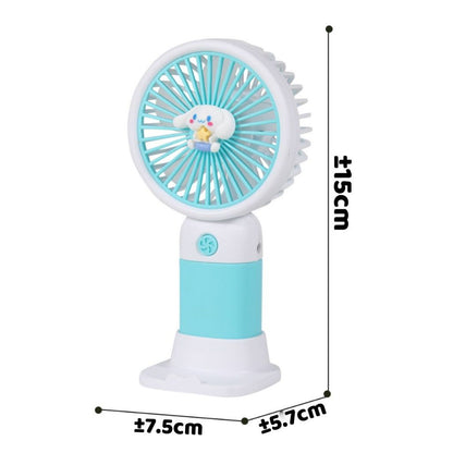 Kipas Angin Genggam Tangan Motif Karakter Lucu + Holder Penyangga HP / Handy Fan SX-117 Mini USB Cooling Fan Portable / Pendingin Rechargeable Elektrik Travel Size Travelling Outdoor Konser Piknik Pantai CFD Jogging Jalan Luar Ruangan Make Up Multifungsi