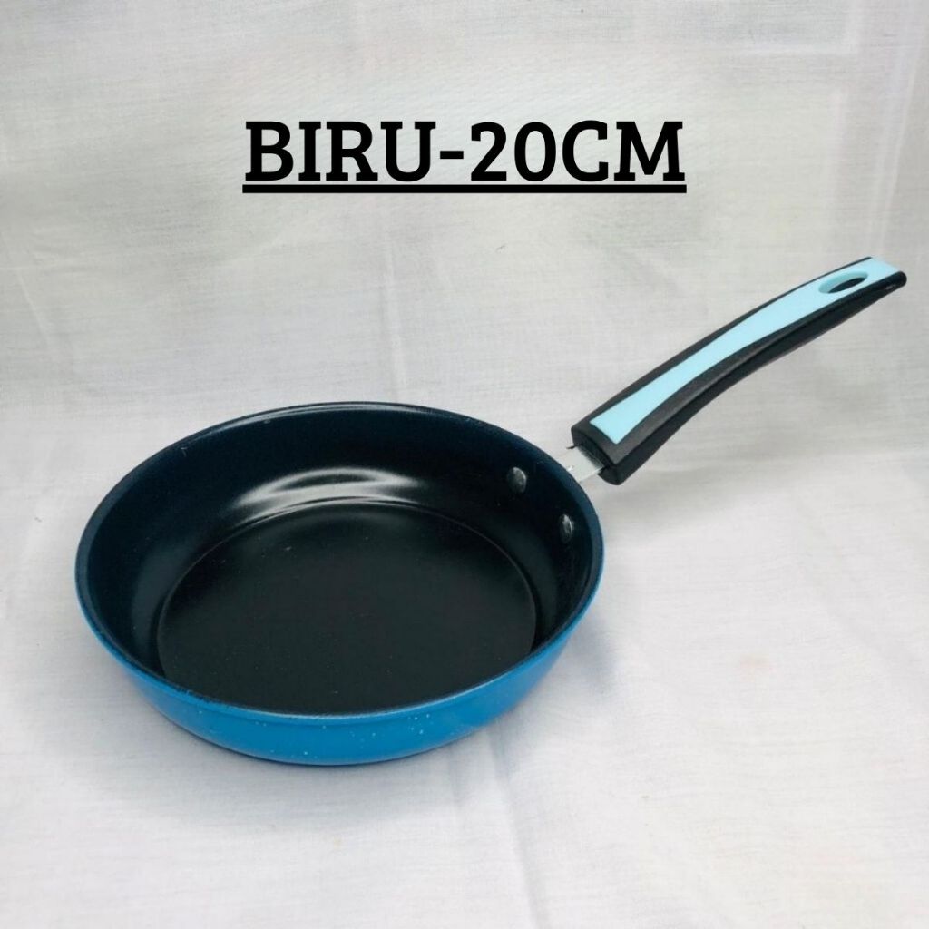 Teflon Serbaguna 18 CM Anti Lengket Frypan Ring - Alat Wajan Penggorengan Bentuk Bulat Gagang Panjang Untuk Goreng Tumis Rebus Non-stick / Panci Tempat Memasak Praktis Tahan Karat Food Grade / Peralatan Dapur Perlengkapan Rumah Tangga Multifungsi