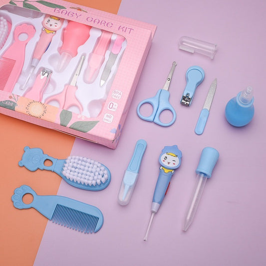 Baby Care Nail Kit Set Alat Perawatan Bayi 10in1 / Infant Healthcare Grooming 10 pcs Thermometer Sisir Gunting Pembersih Kuku Serbaguna / Set Perlengkapan Bayi Baru Lahir Kado Lahiran Newborn Gift Termurah Berkualitas