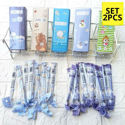 ISI Pulpen Gel 2Pcs / Refill Jel Pulpen / Isi Ulang Pen GPR / Refil Tinta Pulpen Gen Karakter Lucu