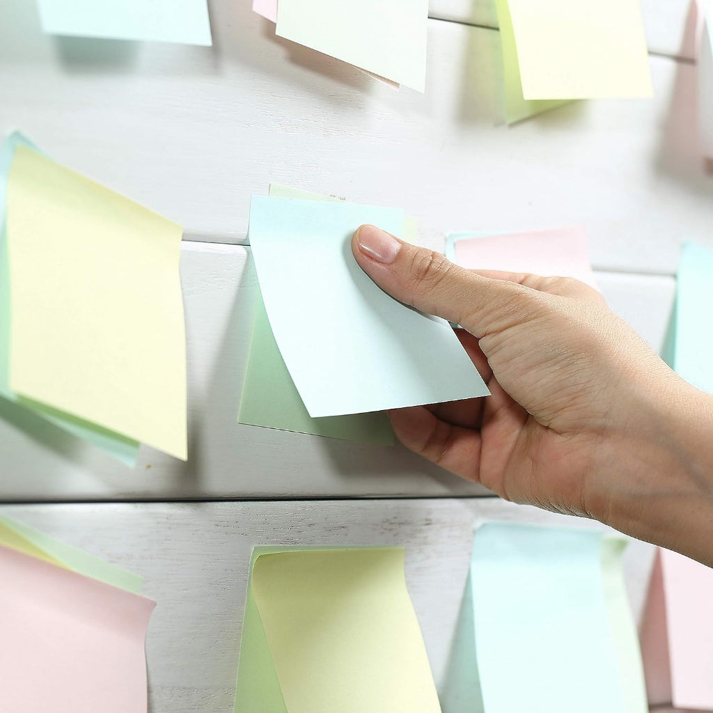 Sticky Notes Polos 76x76MM 100lembar Kertas Catatan Kecil Mini Note Stick Paper Pembatas Halaman Pengingat Tugas Pekerjaan Job Reminder Memo Pesan Tempel Komputer Meja Kerja Telepon Halaman Buku Warna Macaron Pastel Soft Colour