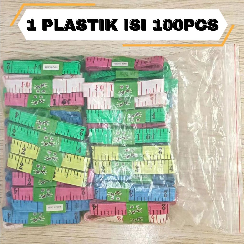 Meteran Pita 150cm Alat Ukur Kain Tukang Jahit Tailor's Tape Measure 1.5m Alat Pengukur Baju Lingkar Badan Panjang Tinggi Multifungsi