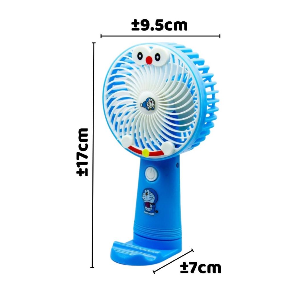 Kipas Angin Portable 2in1 + Stand Holder Penyangga HP / Handy Fan SX-107 Mini USB Colling Fan Genggam Tangan Karakter Lucu FREE Sticker / Kipas Pendingin Rechargeable Elektrik Untuk Traveling Outdoor Konser Piknik Travel Running Jalan Taman Multifungsi