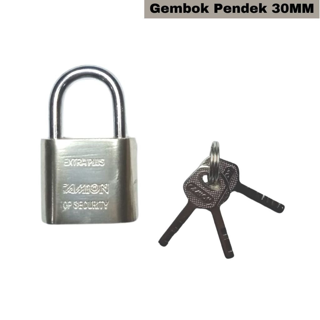 Gembok Camion 30 40 50 mm Leher Panjang & Pendek / Kunci Pengaman Safety Lock Anti Maling Pintu Rumah Pagar Kantor Ruko Toko Gudang Koper Motor Sepeda Mobil Box / Alat Keamanan Bahan Stainless Besi Baja Kuat Kokoh Berkualitas Anti Karat Multifungsi