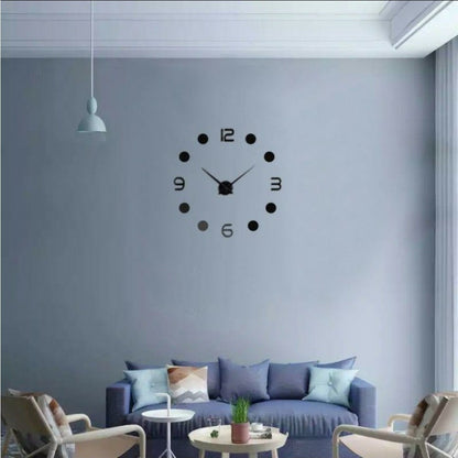 Jam Dinding Tempel DIY Analog 3D / Jam Angka Aesthetic Besar Tembok Manual / Giant Wall Clock Modern Silent Sweeping Movement Quartz Dekorasi Ruang Tamu Kamar Tidur Dapur Hias Dekor Unik Lucu